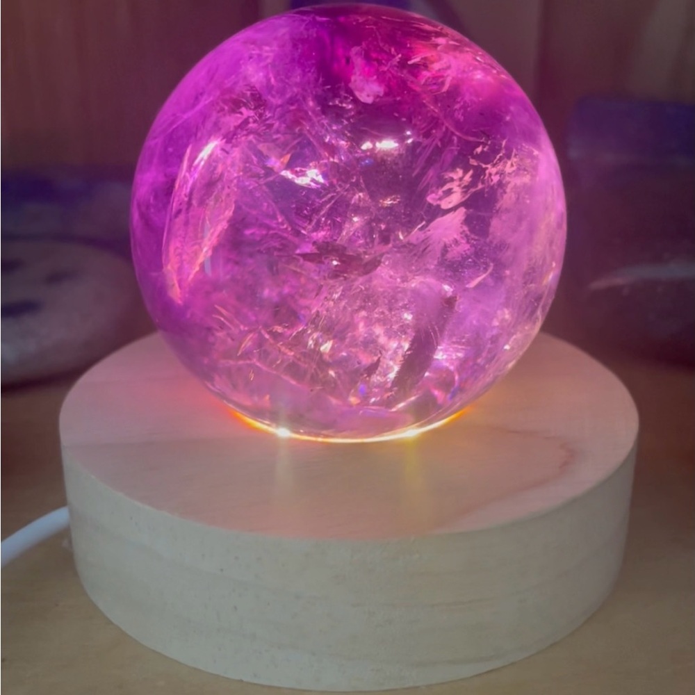 Amethyst LED Wooden Light